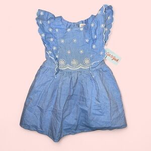 CAT & JACK | NWT LITTLE GIRLS SLEEVELEAA RUFFLE DOUBLE LAYERED FLORAL DRESS
